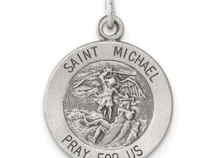 Sterling Silver Antiqued Saint Michael Medal