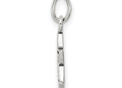 Sterling Silver Antiqued Star of David Charm, 12 x 10mm