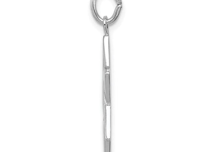 Sterling Silver Platinum-plated Star of David Charm