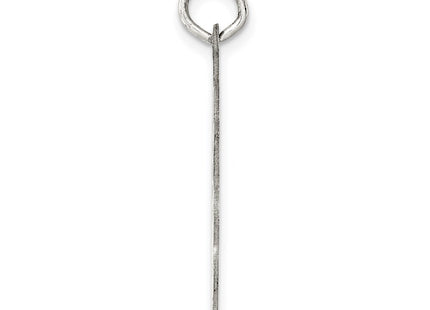 Sterling silver disc charm, alternate view
