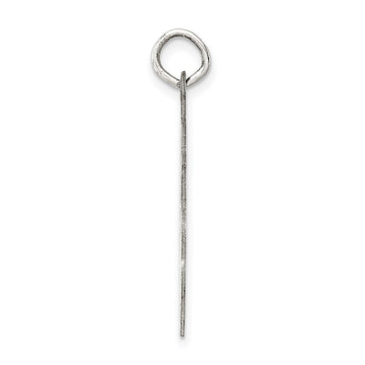 Sterling Silver Rhodium-plated Confirmation Disc Charm, 25 x 23mm