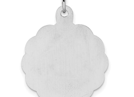 Sterling silver disc charm, another view