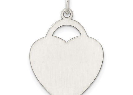 Sterling silver heart charm, further view