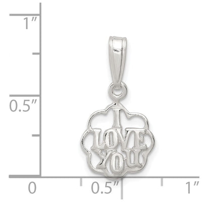 Sterling Silver I Love You Charm
