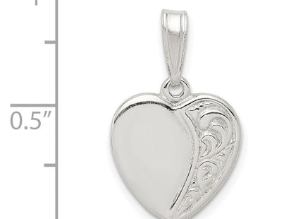 Sterling Silver Heart Pendant (Style QC3736)