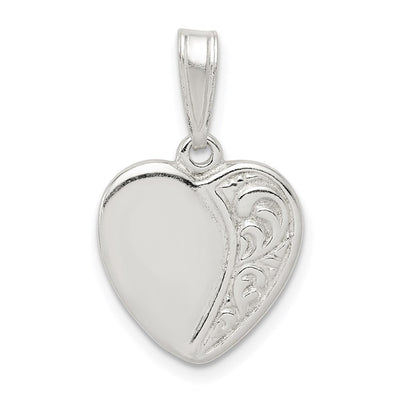 Sterling silver heart pendant