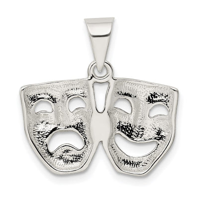 Sterling Silver Comedy/tragedy Charm, 19 x 23mm