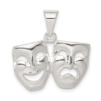 Sterling Silver Comedy/tragedy Charm, 19 x 23mm