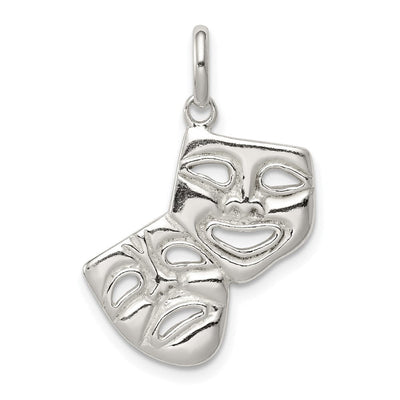 Sterling Silver Comedy/tragedy Charm, 21 x 18mm