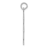 Sterling Silver Rhodium-plated Engravable Boy Polished Disc Charm view 3