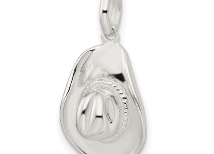 Sterling Silver Cowboy Hat Charm (Style QC3844)