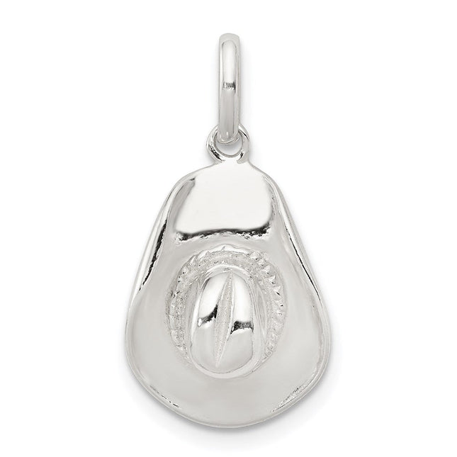 Sterling Silver Cowboy Hat Charm, 19 x 12mm