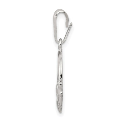 Sterling Silver Claddagh Charm, 26 x 15mm