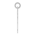 Sterling S. Rh-plt Engravable Girl Polished Front/Satin Back Disc Charm view 3