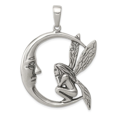 Sterling silver moon pendant