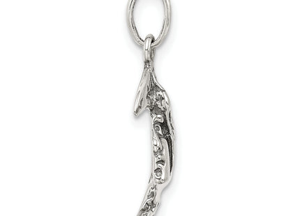 Sterling Silver Antiqued Moon Charm