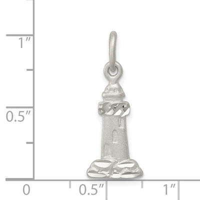 Sterling Silver Lighthouse Charm, 18 x 10mm