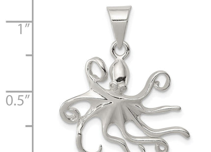 Sterling Silver Octopus Charm (Style QC4037)