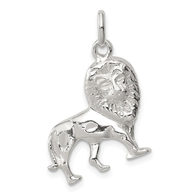 Sterling Silver Lion Charm, 22 x 21mm