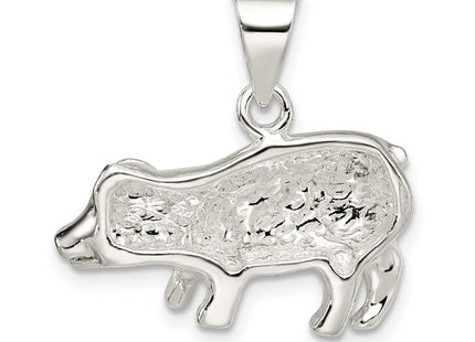 Sterling Silver Pig Charm (Style QC4076)