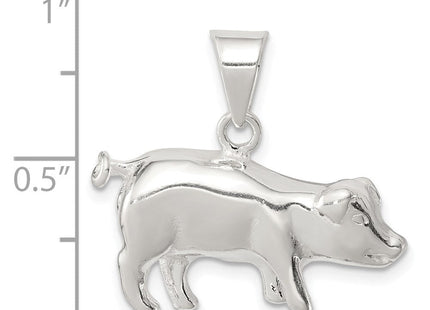 Sterling Silver Pig Charm (Style QC4076)