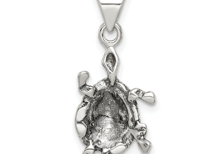 Sterling Silver Antiqued Turtle Charm