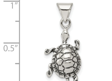 Sterling Silver Antiqued Turtle Charm