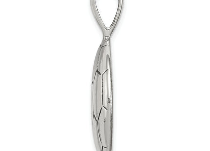 Sterling Silver Antiqued Soccer Ball Pendant, 33 x 22mm
