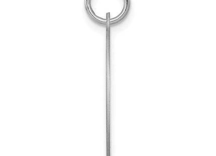 Sterling Silver Rhodium-plated Brocaded Letter A Initial Charm