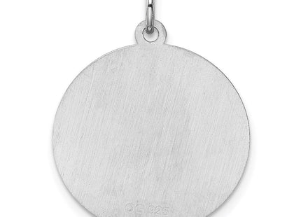 Sterling Silver Rhodium-plated Brocaded Letter A Initial Charm