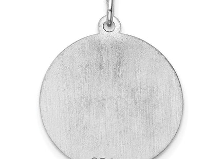 Sterling Silver Rhodium-plated Brocaded Letter B Initial Charm