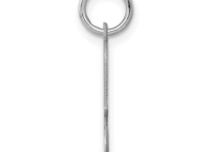 Sterling Silver Rhodium-plated Stamped Letter Initial Charm Pendant for Necklace or Bracelet (Style QC4163A)