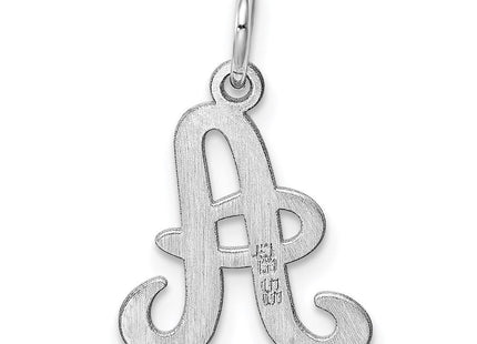 Sterling Silver Rhodium-plated Stamped Letter Initial Charm Pendant for Necklace or Bracelet (Style QC4163A)