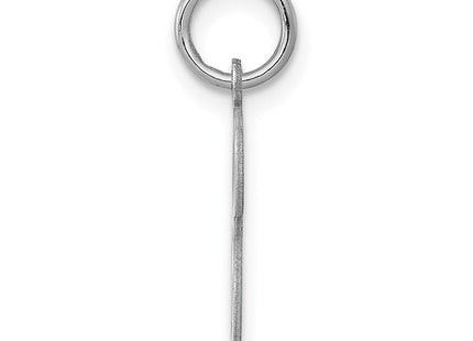 Sterling Silver Rhodium-plated Stamped Letter Initial Charm Pendant for Necklace or Bracelet (Style QC4163E)