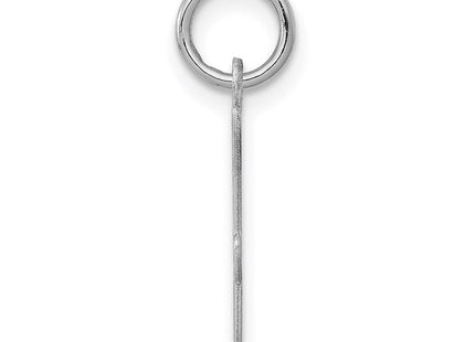 Sterling Silver Rhodium-plated Stamped Letter Initial Charm Pendant for Necklace or Bracelet (Style QC4163F)