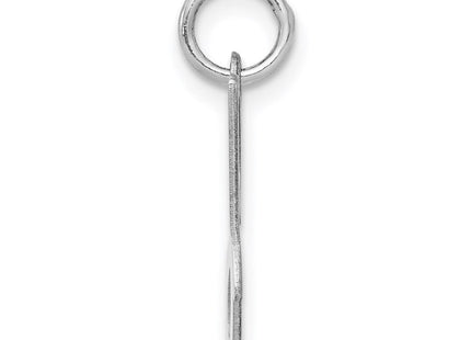 Sterling Silver Rhodium-plated Stamped Letter Initial Charm Pendant for Necklace or Bracelet (Style QC4163J)