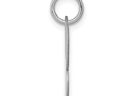 Sterling Silver Rhodium-plated Stamped Letter Initial Charm Pendant for Necklace or Bracelet (Style QC4163L)