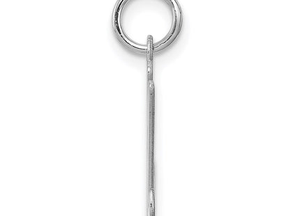 Sterling Silver Rhodium-plated Stamped Letter Initial Charm Pendant for Necklace or Bracelet (Style QC4163M)