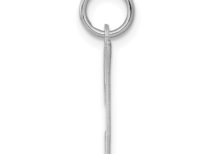 Sterling Silver Rhodium-plated Stamped Letter Initial Charm Pendant for Necklace or Bracelet (Style QC4163T)