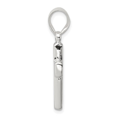 Sterling Silver Cross Pendant, 28 x 14mm
