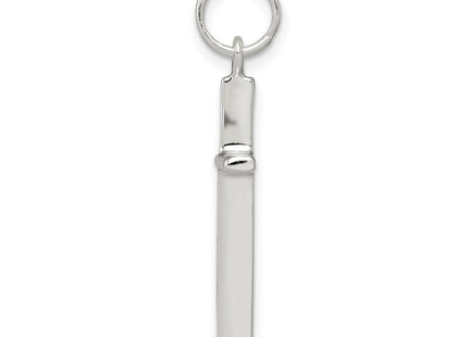 Sterling silver cross charm, alternate view