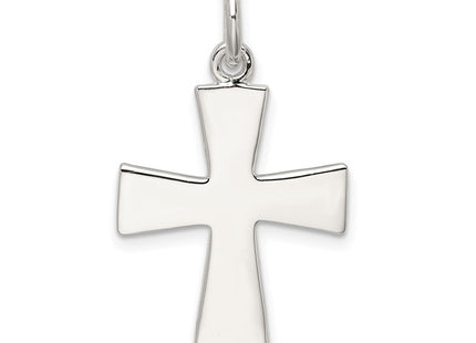 Sterling silver cross charm, further view