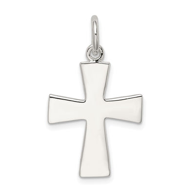 Sterling Silver Latin Cross Charm, 26 x 18mm