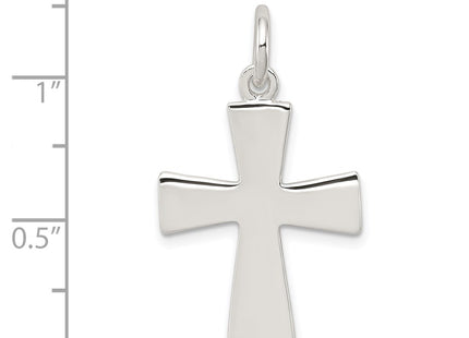 Sterling silver cross charm, another view