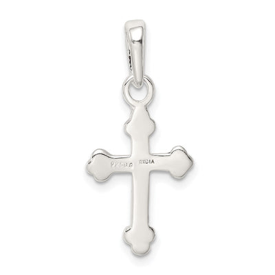 Sterling Silver Budded Cross Pendant, 29 x 13mm