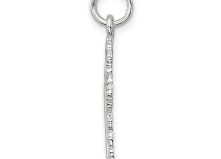 Sterling silver cross charm, alternate view