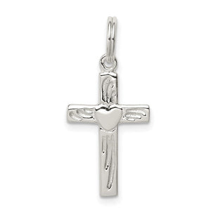 Sterling Silver Rhodium-plated Latin Cross Charm (Style QC4367)