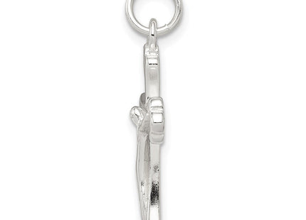 Sterling Silver Crucifix Charm (Style QC4371)