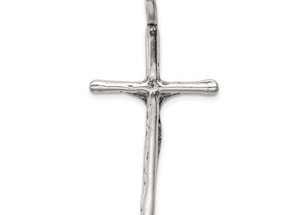 Sterling Silver Antiqued Crucifix Charm, 48 x 25mm