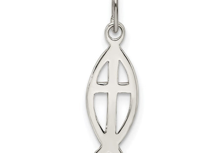Sterling silver cross charm, further view